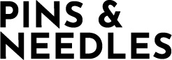 Pins & Needles logo in black